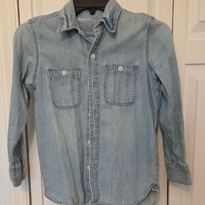 GAP Kids Denim Blue Button Down Shirt